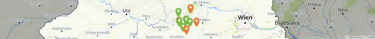 Kartenansicht für Apotheken-Notdienste in der Nähe von Emmersdorf an der Donau (Melk, Niederösterreich)